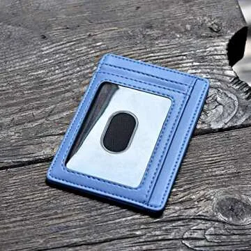 Buffway Slim Minimalist Front Pocket RFID Blocking Leather Wallets for Men and Women