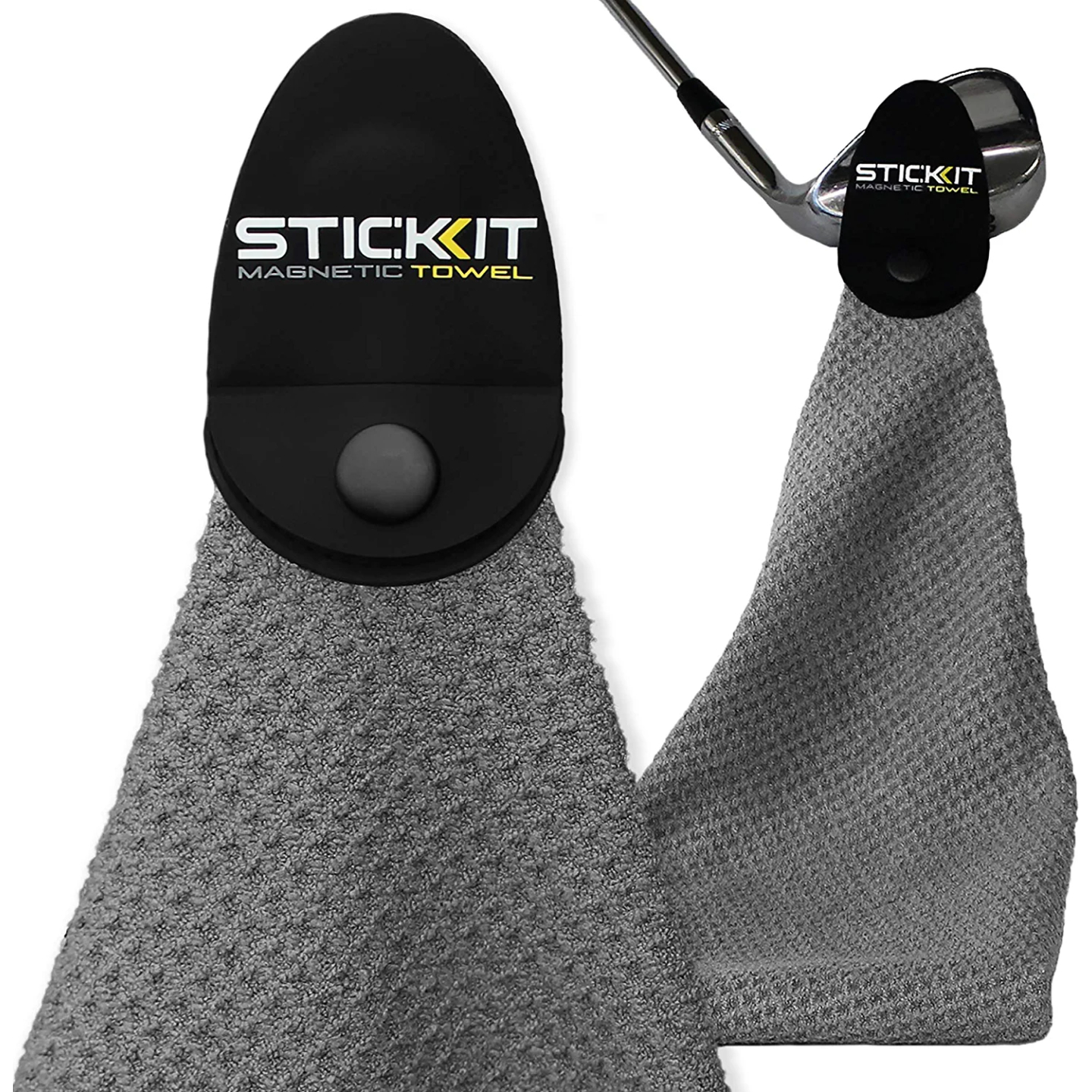Premium Gray Golf Towel with Magnetic Hold