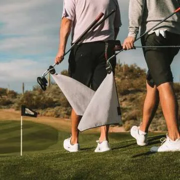 Premium Gray Golf Towel with Magnetic Hold