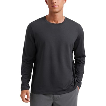 CRZ YOGA Soft Stretchy Long Sleeve Shirts for Men - Breathable Casual Workout T-Shirts