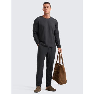 CRZ YOGA Soft Stretchy Long Sleeve Shirt for Men