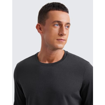 CRZ YOGA Soft Stretchy Long Sleeve Shirt for Men