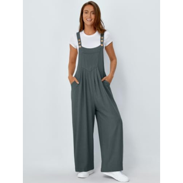 AUTOMET Women's Comfortable Summer Jumpsuits with Pockets