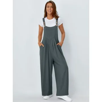 AUTOMET Women's Comfortable Summer Jumpsuits with Pockets