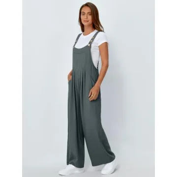 AUTOMET Women's Comfortable Summer Jumpsuits with Pockets