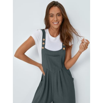 AUTOMET Women's Comfortable Summer Jumpsuits with Pockets