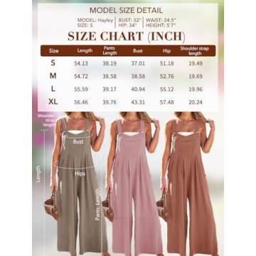 AUTOMET Women's Comfortable Summer Jumpsuits with Pockets