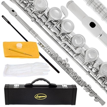 Lazarro Professional Silver Nickel Closed Hole C Flute - Affordable Quality for All Musicians