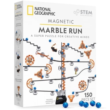 NATIONAL GEOGRAPHIC Magnetic Marble Run - 150-Piece Set