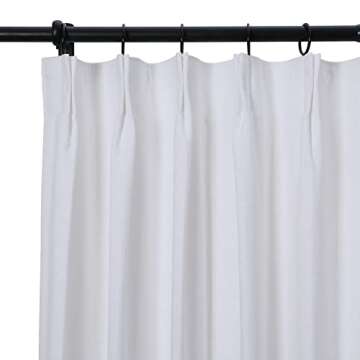 TWOPAGES Natural Linen Textured Curtain, Customizable Light Filtering Window Treatment for Any Home