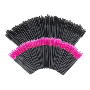 200 PCS Disposable Eyelash brush Mascara Wands Spoolies for Eye Lash Extension, Eyebrow and Makeup (...