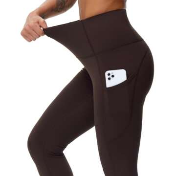 Dragon Fit High Waist Yoga Leggings with 3 Pockets,Tummy Control Workout Running 4 Way Stretch Yoga ...