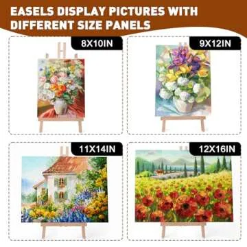 16 Pack 15 Inch Wood Easels, Easel Stand for Painting Canvases, Art, and Crafts, Tripod, Painting Party Easel, Kids Student Tabletop Easels for Painting, Portable Canvas Photo Picture Sign Holder