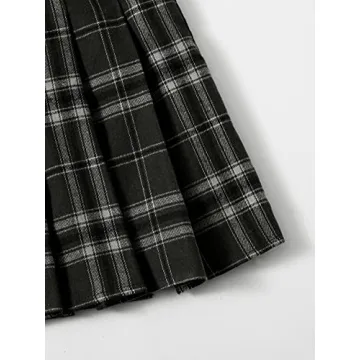 Stylish WDIRARA Women's Plaid High Waist Mini Skirt