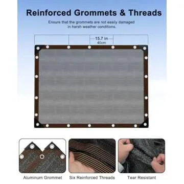 90% Shade Cloth 3x6ft UV Protection Durable Garden Cover