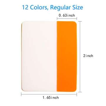 KICNIC 480 Pieces Sticky Tabs 2 Inch Index Tabs, Colored Page Markers Repositionable Tags Reading Tabs Self Adhesive Tape Flags for Books, Binders, Notebook and File Folders, [24 Sets 12 Colors]