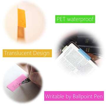 KICNIC 480 Pieces Sticky Tabs 2 Inch Index Tabs, Colored Page Markers Repositionable Tags Reading Tabs Self Adhesive Tape Flags for Books, Binders, Notebook and File Folders, [24 Sets 12 Colors]