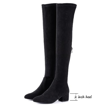 Stylish Mtzyoa Over The Knee Boots for Women – Low Heel