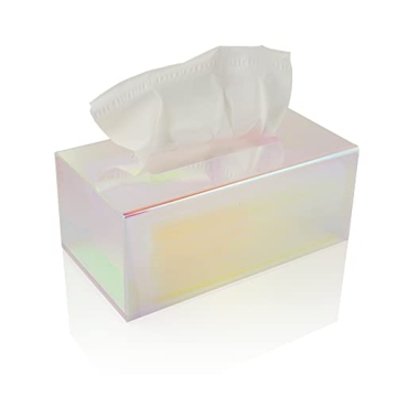 Elegant Iridescent Acrylic Tissue Box Holder - Modern & Functional Decor