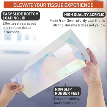 Stylish Acrylic Tissue Box Holder for Modern Homes & Offices