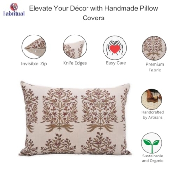 Fabritual Handmade Linen Pillowcase for Charming Home Decor