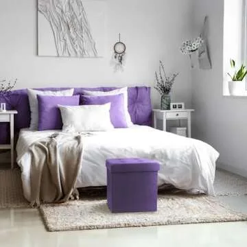 Stylish Sorbus Faux Suede Storage Ottoman Bench