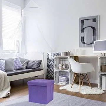 Stylish Sorbus Faux Suede Storage Ottoman Bench