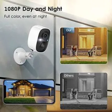 Security Camera Wireless Outdoor, 2-Way Talk Battery Powered Wi-Fi Cameras for Outside and Indoor 10...