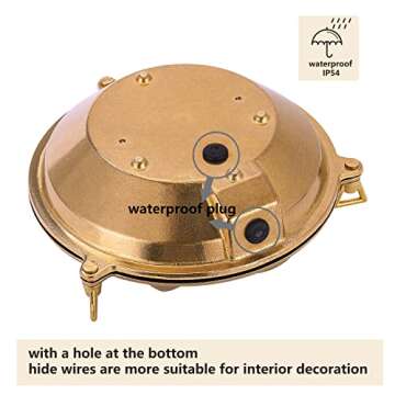 Vintage Nautical Brass Wall Light for Home & Outdoor