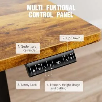 Veken 47.2 Inch Electric Standing Desk, Adjustable & Stylish