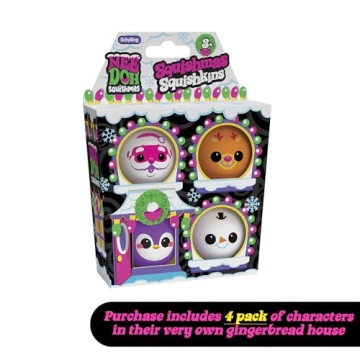 Christmas Squeeze Toy 4 Mini Groovy Globs Sensory Stress Balls