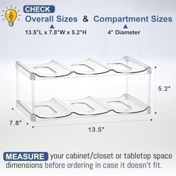 Stackable Water Bottle Organizer for Tumblers