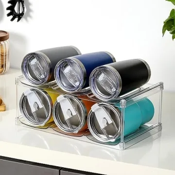 Stackable Water Bottle Organizer for Tumblers