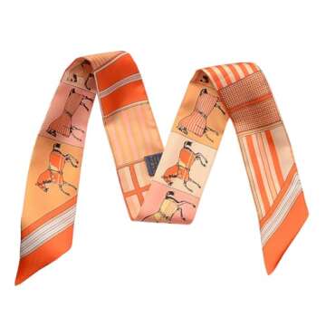 JERLA 100% Mulberry silk Scarf Head Hair Ribbon Handbag Handle wrap Tie Bundle Scarf Neckerchief Scarf for women