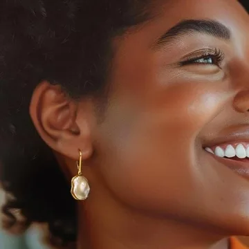 Ross-Simons Cultured Baroque Keshi Pearl Drop Earrings