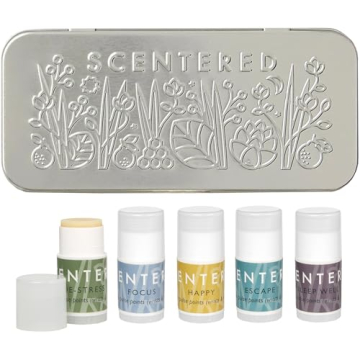 Scentered Aromatherapy Gift Set Discovery Tin - Five Mini Balms for Mood and Relaxation