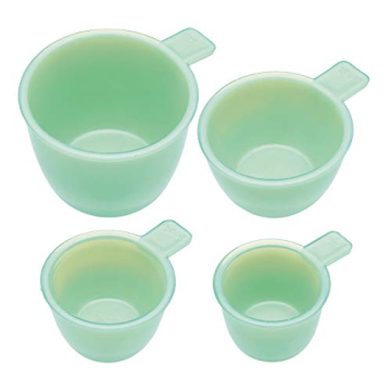 KitchenCraft Jade Green Milk Glass Measuring Cup Set