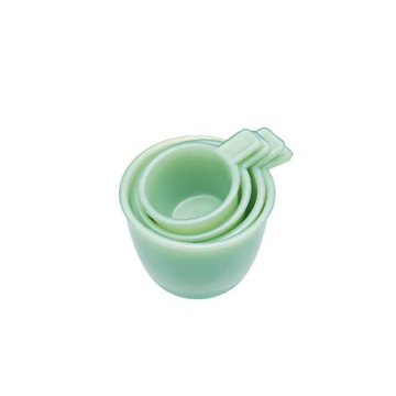 KitchenCraft Jade Green Milk Glass Measuring Cup Set
