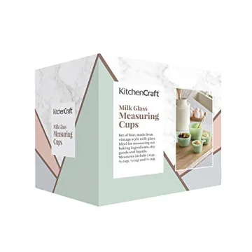 KitchenCraft Jade Green Milk Glass Measuring Cup Set