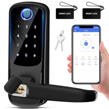 Smart Door Lock with Handle: Keyless Fingerprint Entry for Home Security