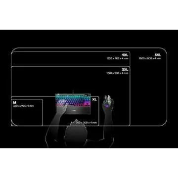 SteelSeries Gaming Mouse Pad 2 Zone RGB Illumination 9cm x 30cm x 0.4cm QcK Prism Cloth XL Black