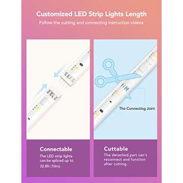 Govee RGBIC LED Strip Lights M1 with Matter, 16.4ft WiFi LED Lights for Cabinet, TV, Bed and Gaming Desk, Smart LED Lights Work with Apple Home, Alexa, Google Assistant, Party, Home Decor