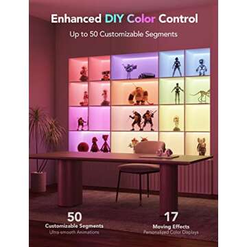 Govee RGBIC LED Strip Lights M1 with Matter, 16.4ft WiFi LED Lights for Cabinet, TV, Bed and Gaming Desk, Smart LED Lights Work with Apple Home, Alexa, Google Assistant, Party, Home Decor