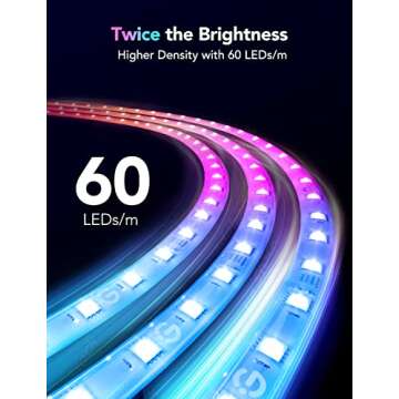 Govee RGBIC LED Strip Lights M1 with Matter, 16.4ft WiFi LED Lights for Cabinet, TV, Bed and Gaming Desk, Smart LED Lights Work with Apple Home, Alexa, Google Assistant, Party, Home Decor