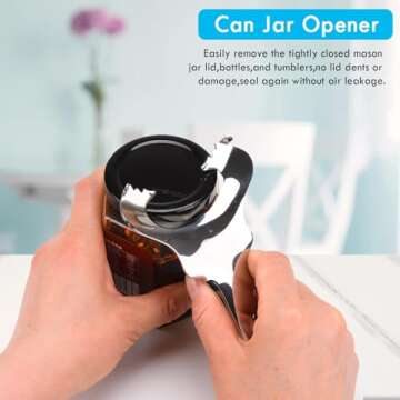 CATO-WDJ Mason Jar Opener with No Lid Dents or Damage,Multi-Purpose for Bottle Opener and Various Lids Canning Jar Opener,Easy Twist Manual Handheld Top Remover(1 Pack)