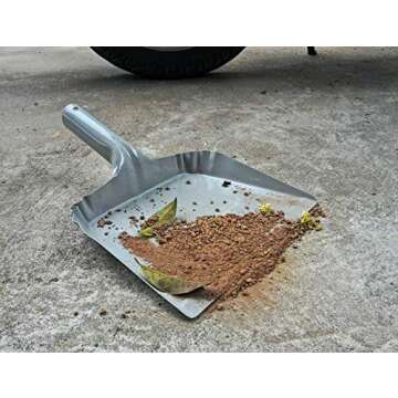 OAKART 10" Heavy Duty Metal Dustpan for Indoor/Outdoor Use