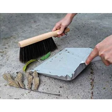OAKART 10" Heavy Duty Metal Dustpan for Indoor/Outdoor Use