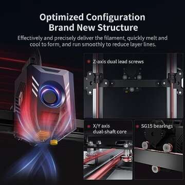 Anycubic Kobra 2 Pro 3D Printer, 500mm/s High-Speed Printing, High Power Powerful Computing New Structure, Upgraded LeviQ 2.0 Auto Leveling Smart Z-Offset, Print Size 8.7"x8.7"x9.84"