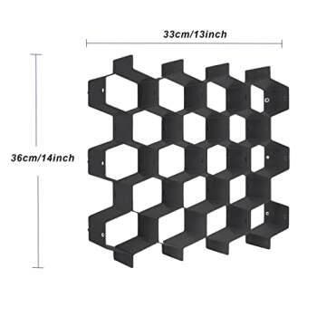 Onerbuy 8pcs DIY Honeycomb Closet Organizer Drawer Dividers Plastic Partition Cabinet Clapboard Storage Boxes for Underwear Socks Bras Ties Belts Scarves and Makeup (Black)