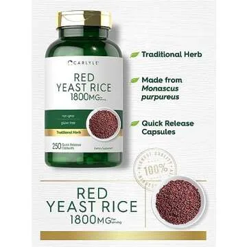 Carlyle Red Yeast Rice Capsules | Non-GMO Gluten Free